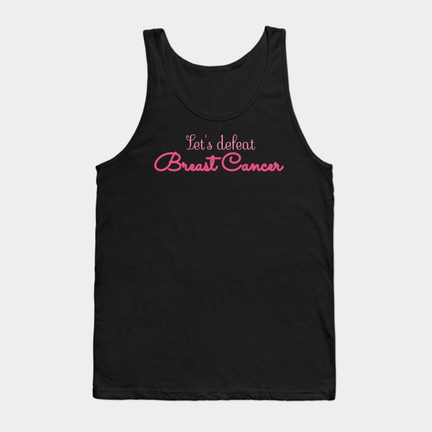 Breast Cancer Typography Tank Top by Pieartscreation